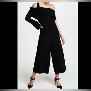 Tibi Black One-Shoulder Jumpsuit
